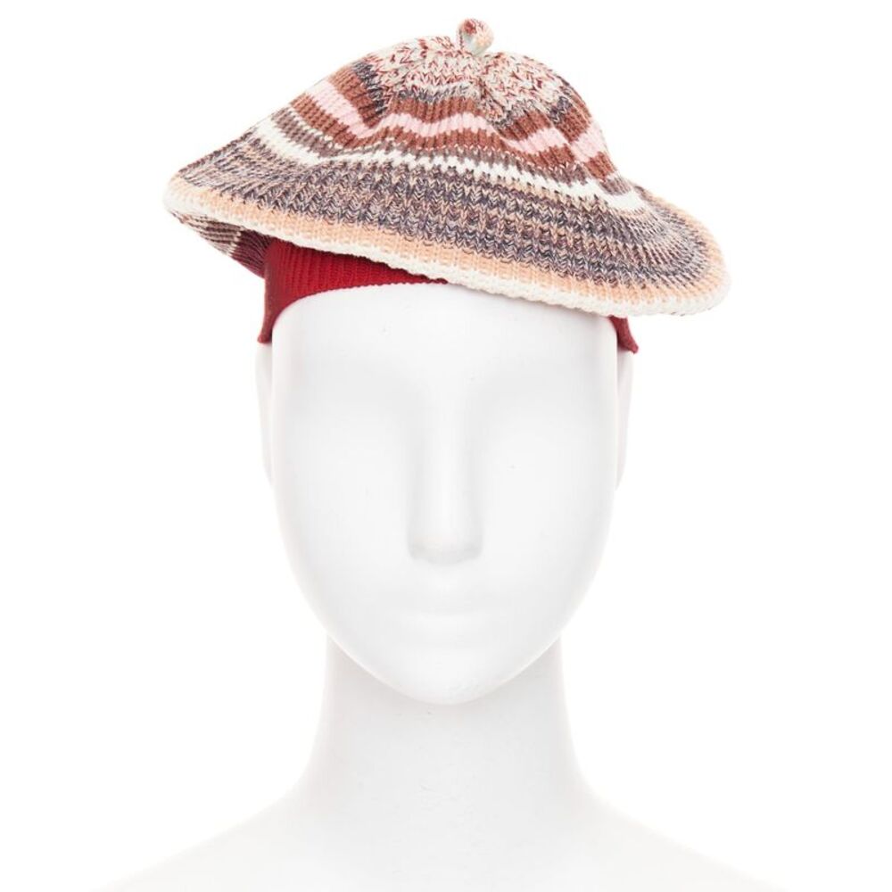 Missoni Striped Wool Blend Beret Hat